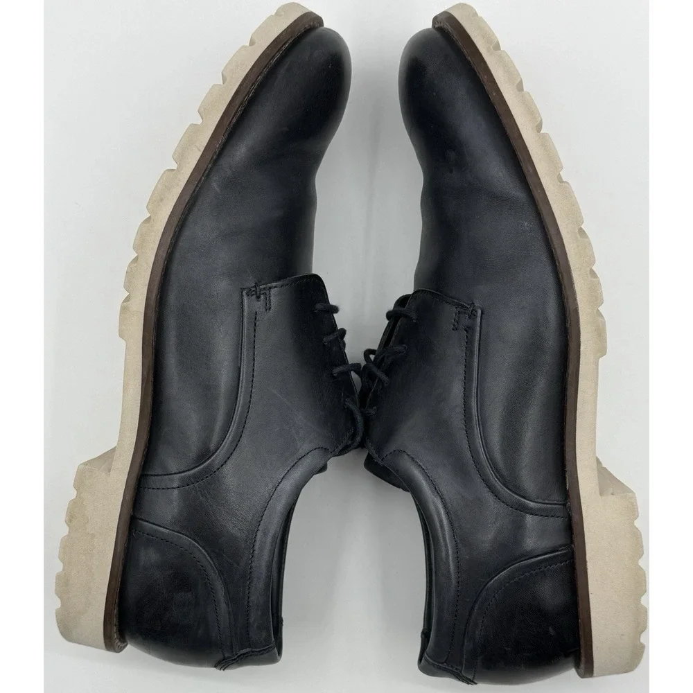 Rockport Colben CH4016 Navy Blue Leather Lightweight White Sole ‎ Mens US 12 M